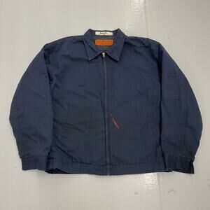 Vintage 70s Red Kap Blue Canvas Workwear Mechanics Jacket
